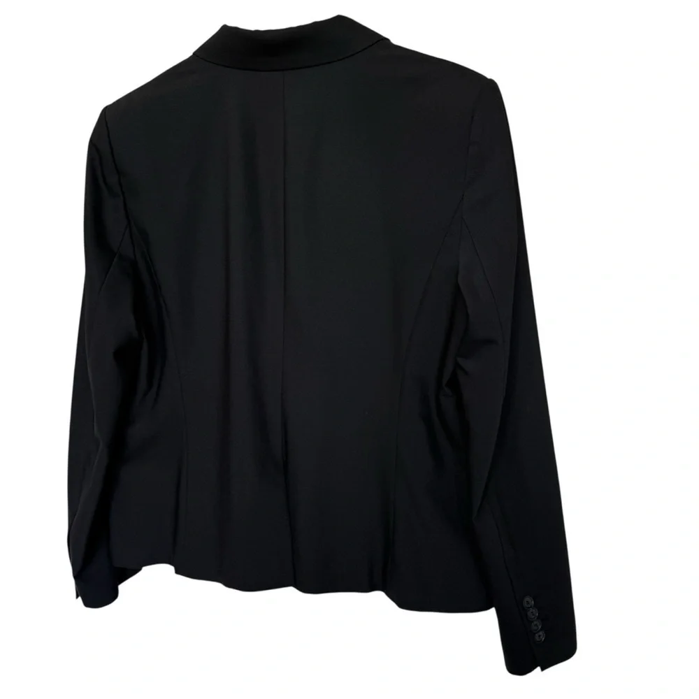 Ann Taylor Women's Black Blazer Jacket 14 Formal Tailored Fit Wool Business